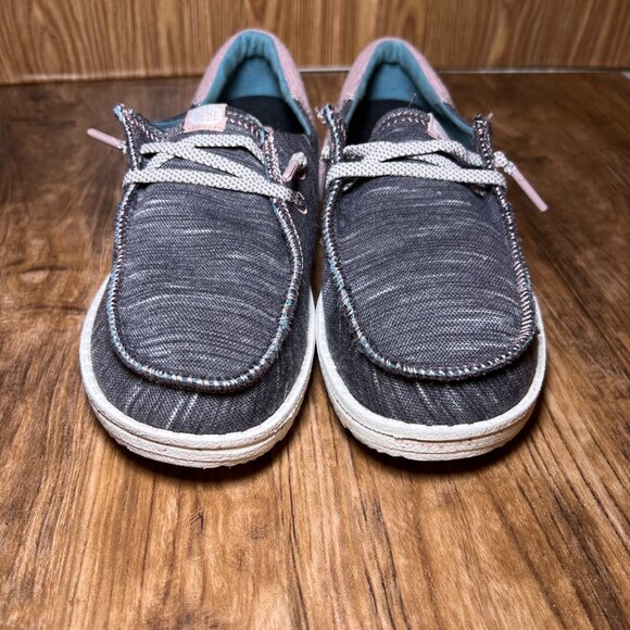 Hey Dude Wendy charcoal jersey- youth size 2/womens size 3 - Picture 2 of 6